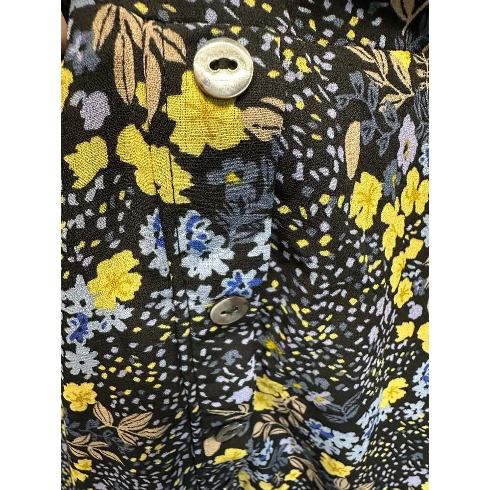 Jun & Ivy Dress Med Smocked Sun Dress Sundress Lined Tie Straps Boho Fairy Beach - Picture 7 of 12